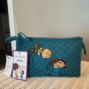 Vera Bradley Peanuts Fall Meadow Whimsy Trapeze Cosmetic Bag